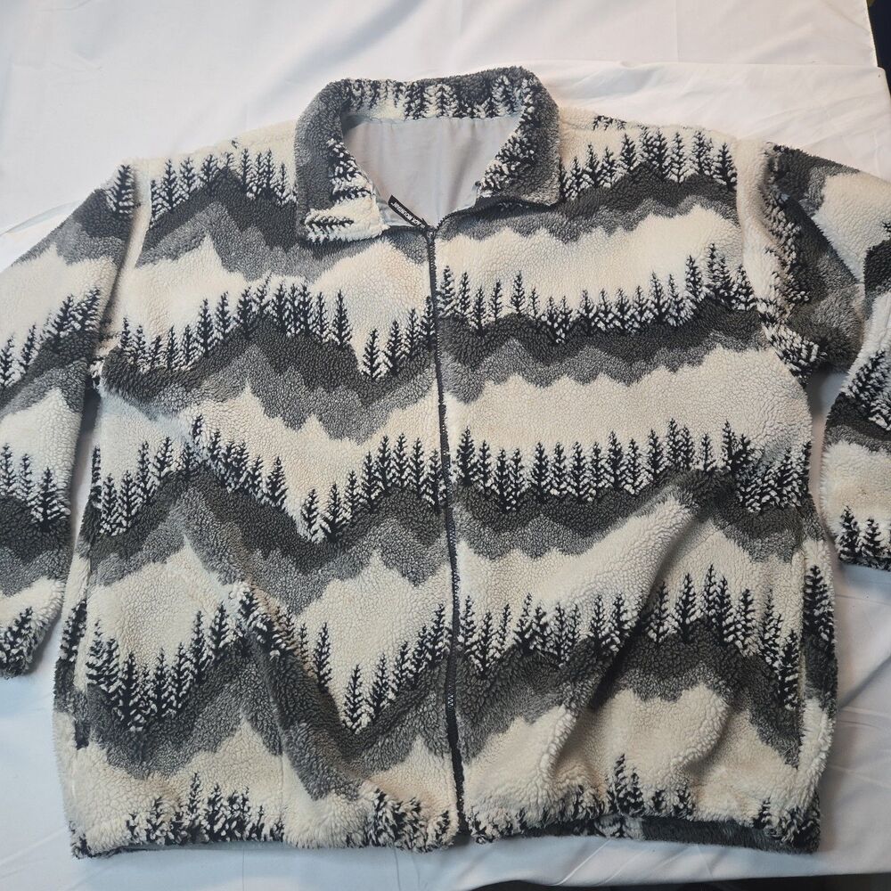 Black Mountain Outdoor Fleece Jacket Men's 3XL Nature Forest Gorpcore Cabincore